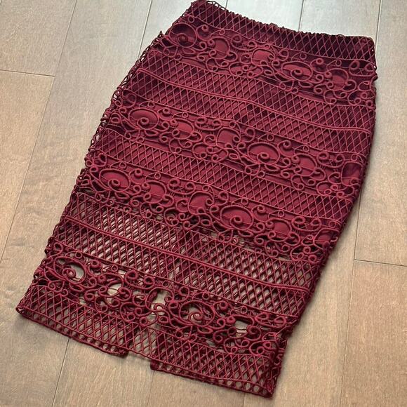 Vintage Express Lace Pencil Skirt - Picture 1 of 5